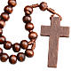 Rosary beads in dark wood, 8mm with clasp s3