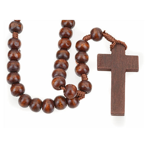 Rosary beads in dark wood, 8mm with clasp 5