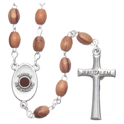 Rosary beads in Holy Land olive wood, Land of Israel 2