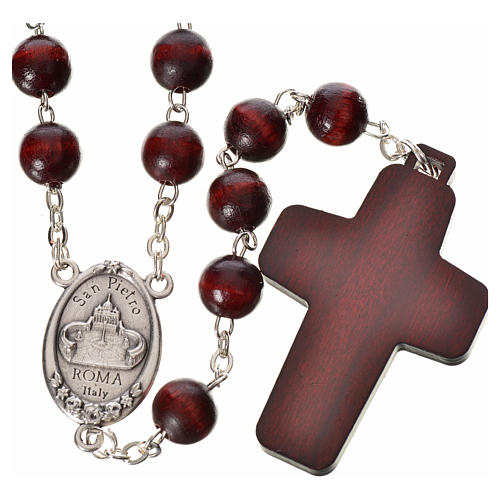 Rosary beads in wood, Pope Francis 2