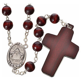 Rosary beads in wood, Pope Francis