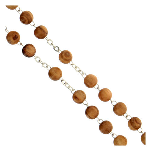 Rosary beads in olive wood, Pope Francis 3