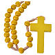 Rosary in yellow wood 7mm with silk ligature s1