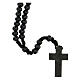 Rosary in black wood 7mm with silk ligature s2