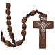 Rosary with wood and elastic 6x8mm s1