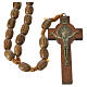 Rosary with worked, oval wooden grains 8x10mm s1