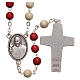 STOCK Rosary beads with red and white grains 6mm Jubilee of Mercy s2