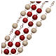 STOCK Rosary beads with red and white grains 6mm Jubilee of Mercy s3