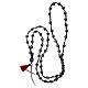 Rosenkranz mit Perlen aus Hematit und Kreuzanhänger s4