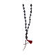 Rosary with hematite grains and stylized cross s2