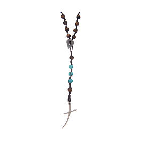 Rosary beads with tiger's eye grains
