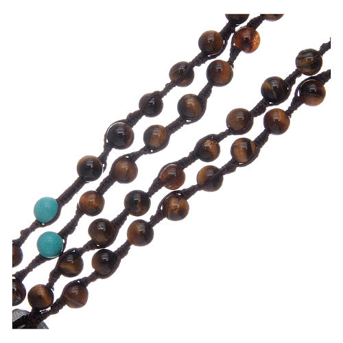 Rosary beads with tiger's eye grains 3