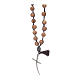Rosary with olive wood grains and cross s2