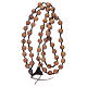 Rosary with olive wood grains and cross s4