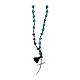 Rosary with turquoise grains and stylized cross s1