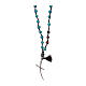 Rosary with turquoise grains and stylized cross s2