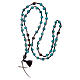 Rosary with turquoise grains and stylized cross s4