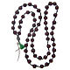 Rosary necklace composed by beechwood grains in rosewood colour s4