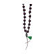 Rosary necklace composed by beechwood grains in rosewood colour s2