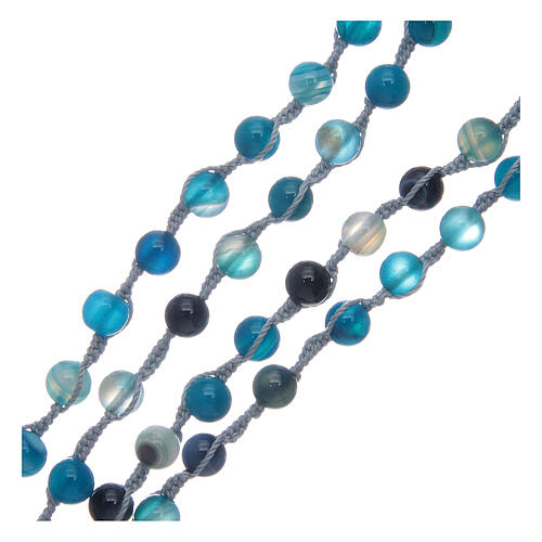 Rosenkranz Halskette mit Perlen aus Achat 3