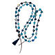 Rosary necklace with agate stones and cross s4