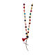 Rosary necklace with agate stone in mixed colours s1