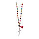 Rosary necklace with agate stone in mixed colours s2