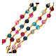 Rosary necklace with agate stone in mixed colours s3