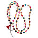 Rosary necklace with agate stone in mixed colours s4