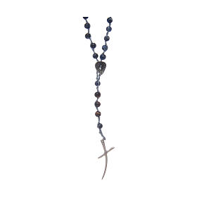 Rosenkranz mit Perlen aus Sodalith und Kreuzanhänger