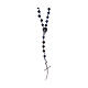 Rosary beads with sodalite grains and cross s1