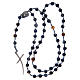 Rosary beads with sodalite grains and cross s4