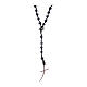 Rosary beads with multifaceted hematite grains and cross s2