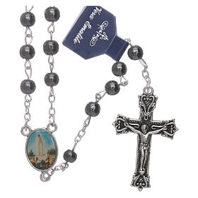 Our Lady of Fatima rosary hematite 6mm beads