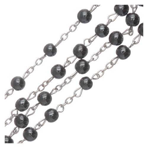 Our Lady of Fatima rosary hematite 6mm beads 3