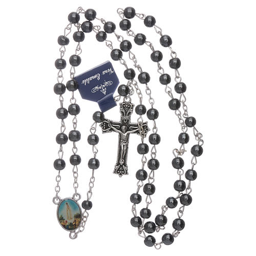 Our Lady of Fatima rosary hematite 6mm beads 4