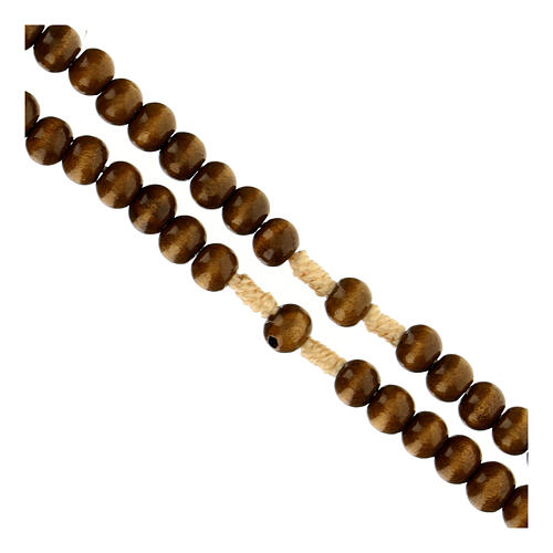Rosary in wood grains diameter 8 mm silk setting 3