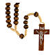 Rosary in wood grains diameter 8 mm silk setting s1