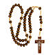Rosary in wood grains diameter 8 mm silk setting s4