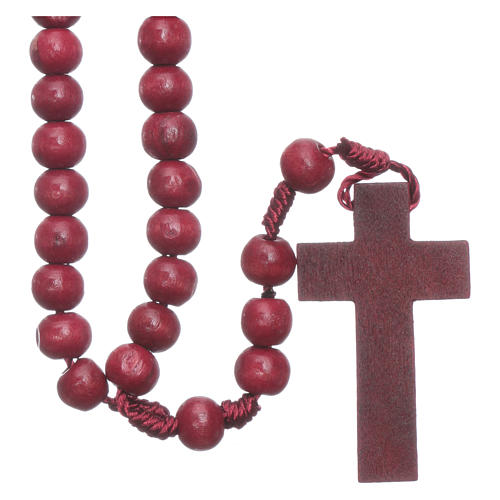 Rosary in wood round 8 mm silk setting 1