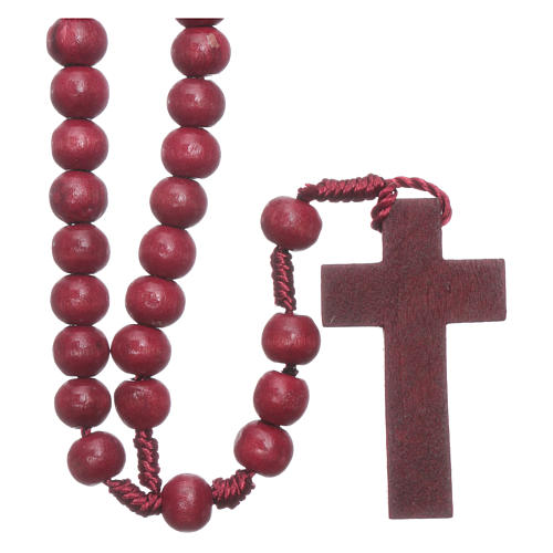 Rosary in wood round 8 mm silk setting 2