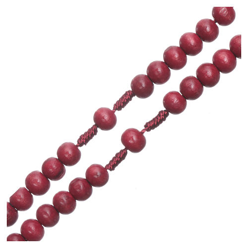 Rosary in wood round 8 mm silk setting 3