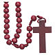 Rosary in wood round 8 mm silk setting s1