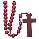 Rosary in wood round 8 mm silk setting s2