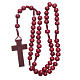 Rosary in wood round 8 mm silk setting s4