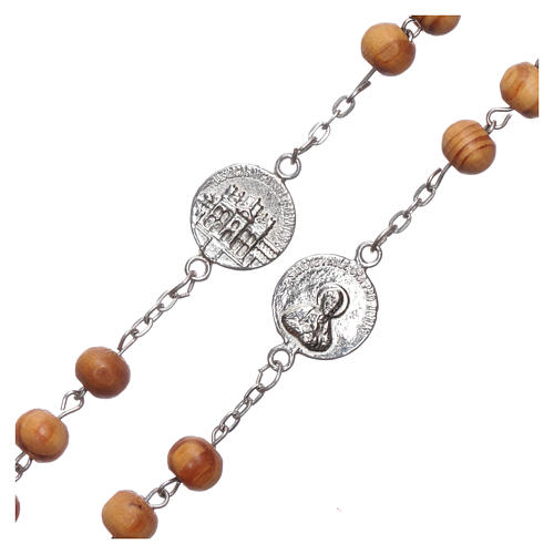 Rosary with medals in olive wood 8 mm 3
