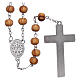 Rosary with medals in olive wood 8 mm s2