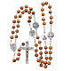 Rosary with medals in olive wood 8 mm s5