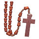 Rosary in wood with akron shaped grains s2