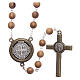 Rosenkranz aus Holz mit Audio-Gebet auf Italienisch Heiliger Benedikt, 8 mm s2